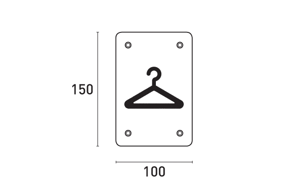Placa sinal�tica 150x100 - INOX 304